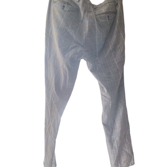 Topman Mens grey and white checkered trousers size 36 regular with pockets - Picture 3 of 5
